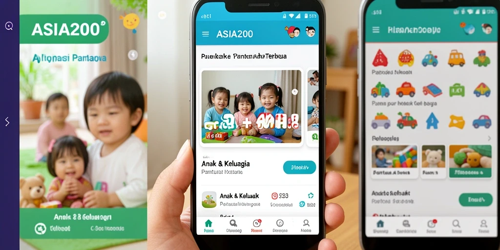 Tampilan antarmuka ASIA200 yang intuitif untuk memantau anak.