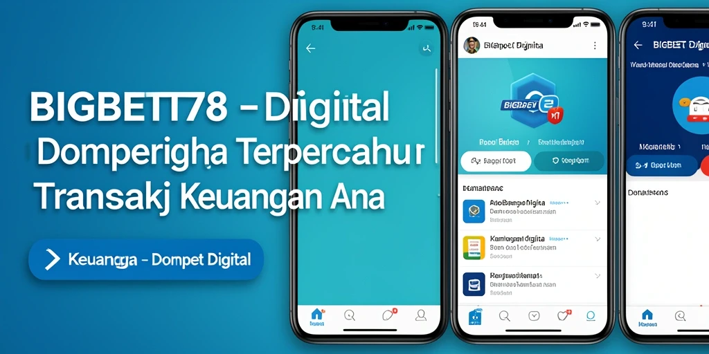 Tampilan utama aplikasi BIGBET78 dengan fungsi Dompet Digital yang lengkap.