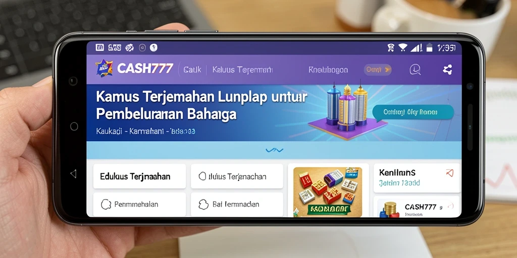 Antarmuka pengguna aplikasi CASH777 yang memudahkan pengguna.