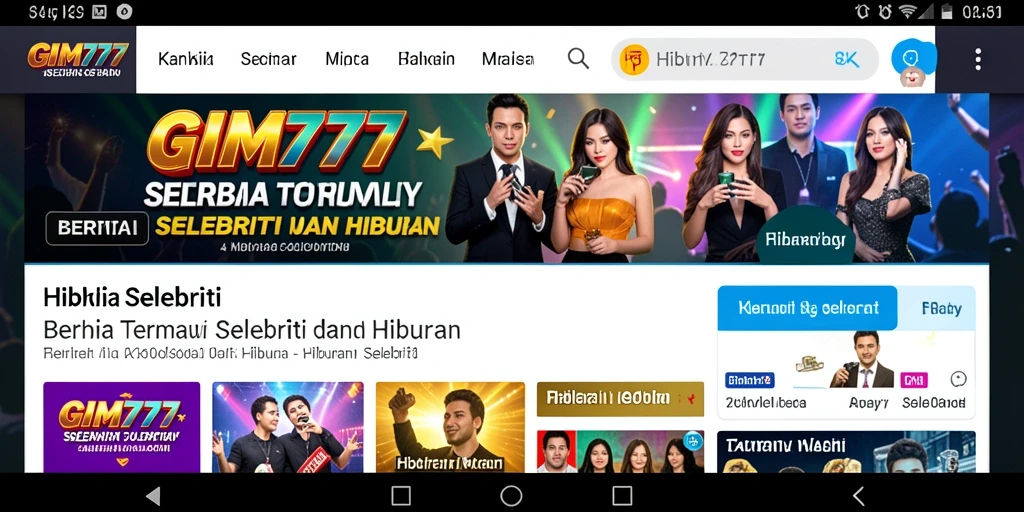 Tampilan antarmuka GIM777 yang menarik dan informatif.
