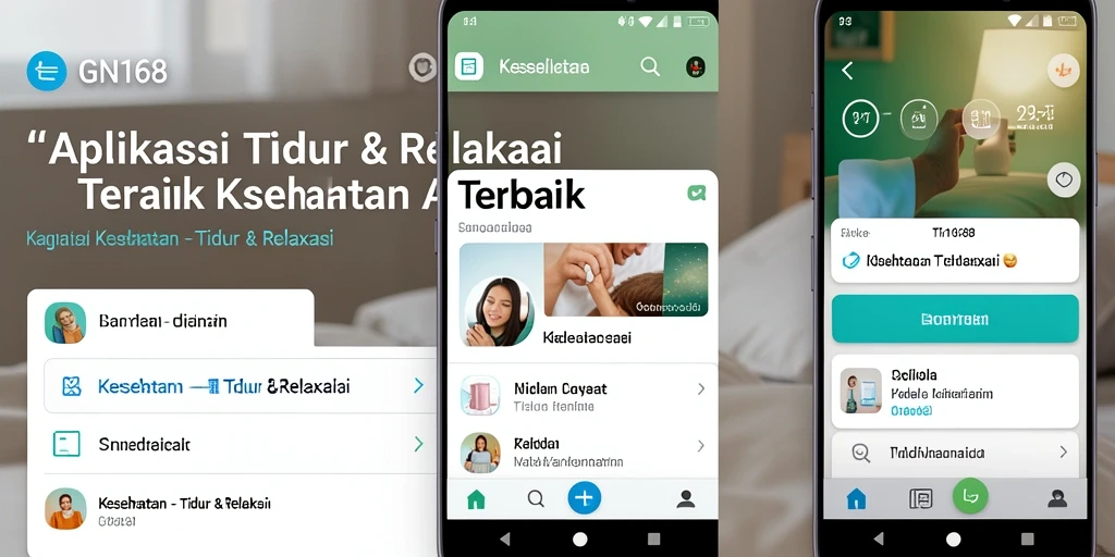 Antarmuka GN168 menampilkan berbagai pilihan relaksasi untuk tidur yang nyaman.