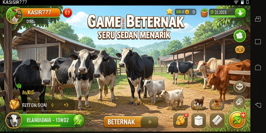 Tampilan antarmuka <strong>KASIR777</strong> yang menarik dan intuitif untuk beternak.