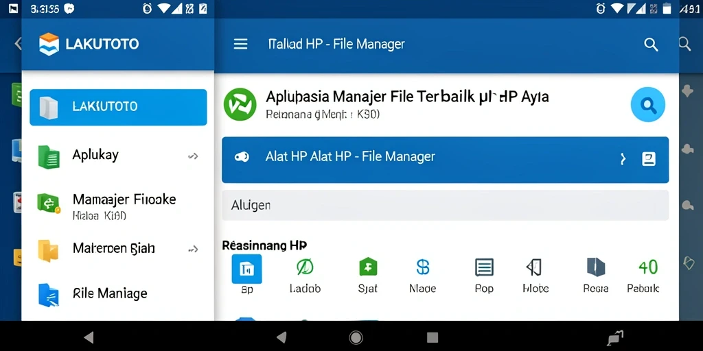 Antarmuka pengguna utama LAKUTOTO menampilkan semua file dengan rapi.
