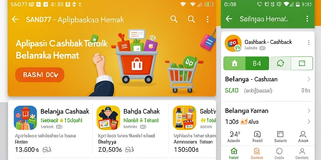 Antarmuka pengguna SAND77 dengan fitur Cashback yang menarik.