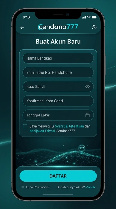 Panduan Registrasi Akun Cendana777 untuk Pengguna Android